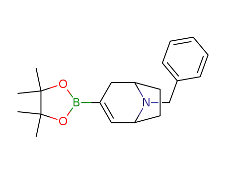 Molecular Structure of 1123661-15-3 (8-(Phenylmethyl)-3-(4,4,5,5-tetramethyl-1,3,2-dioxaborolan-2-yl)-8-azabicyclo[3.2.1]oct-2-ene)