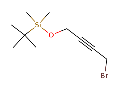 Molecular Structure of 110796-98-0 (Silane, [(4-bromo-2-butynyl)oxy](1,1-dimethylethyl)dimethyl-)