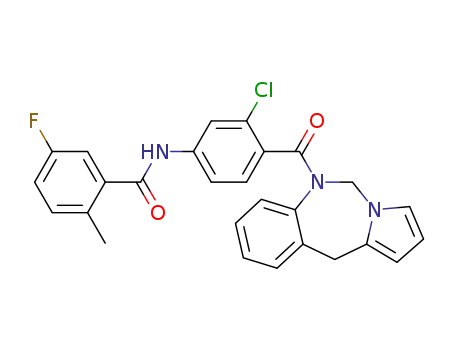 N-[3-chloro-4-(5H-pyrrolo[1,2-c][1,3]benzodiazepin-6-(11H)-ylcarbonyl)phenyl]-5-fluoro-2-methylbenzamide