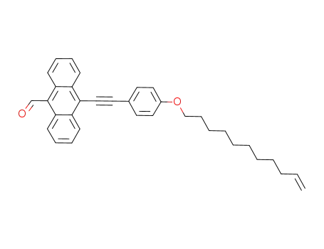 Molecular Structure of 1105561-90-7 (10-(4-(10-undecenyloxy)phenyl)ethynyl-9-anthraldehyde)