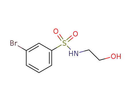 Molecular Structure of 911111-96-1 (3-BROMO-N-(2-HYDROXYETHYL)BENZENESULPHONAMIDE 97)
