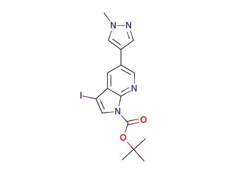 tert-butyl 3-iodo-5-(1-methyl-1H-pyrazol-4-yl)-1H-pyrrolo[2,3-b]pyridine-1-carboxylate