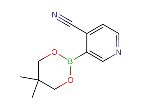 Molecular Structure of 868944-72-3 (4-Cyanopyridine-3-boronic acid neopentyl glycol ester)