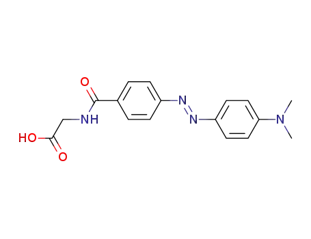 Molecular Structure of 4238-39-5 (Glycine, N-[4-[2-[4-(dimethylamino)phenyl]diazenyl]benzoyl]-)