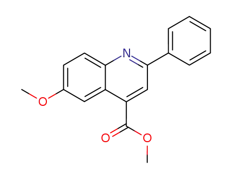 Molecular Structure of 128220-34-8 (methyl 6-methoxy-2-phenylquinoline-4-carboxylate)