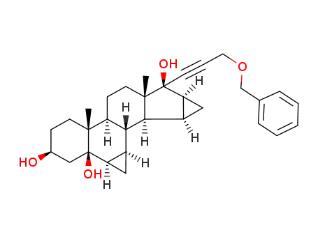6β,7β;15β,16β-dimethylene-17α-(3-benzyloxypropynyl)androstane-3β,5β,17β-triol
