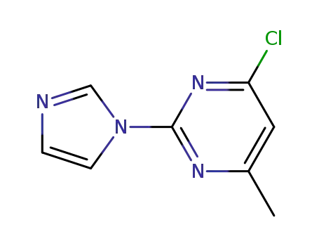 Molecular Structure of 135052-24-3 (Pyrimidine, 4-chloro-2-(1H-imidazol-1-yl)-6-methyl-)