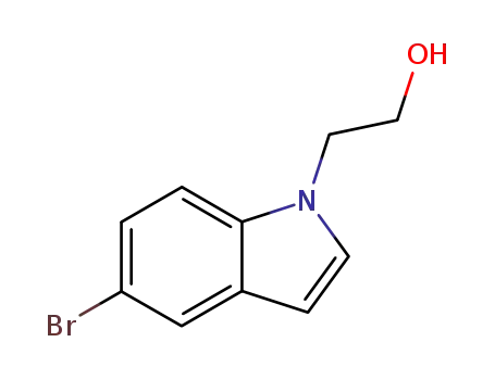 Molecular Structure of 148366-28-3 (1H-Indole-1-ethanol, 5-bromo-)