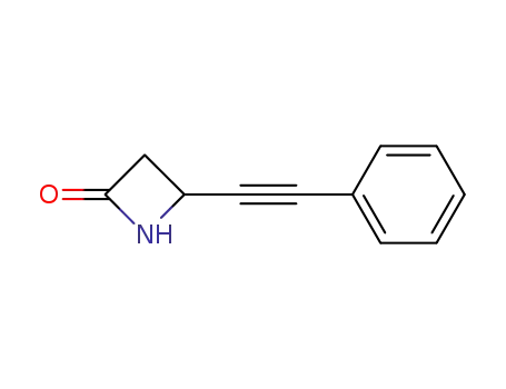 Molecular Structure of 74614-68-9 (2-Azetidinone, 4-(phenylethynyl)-)
