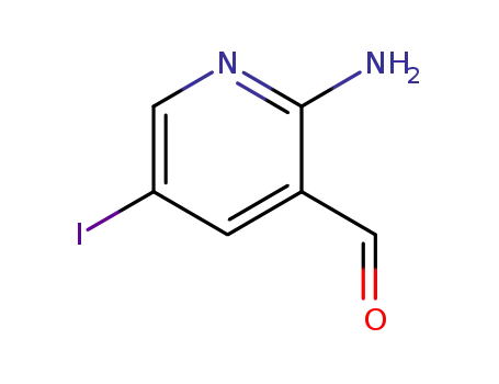 Molecular Structure of 578007-67-7 (2-AMINO-5-IODO-PYRIDINE-3-CARBALDEHYDE)