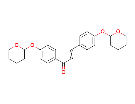 Molecular Structure of 457629-77-5 (2-Propen-1-one, 1,3-bis[4-[(tetrahydro-2H-pyran-2-yl)oxy]phenyl]-)