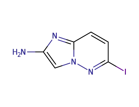 Molecular Structure of 1005785-71-6 (6-iodoimidazo[1,2-b]pyridazin-2-amine)