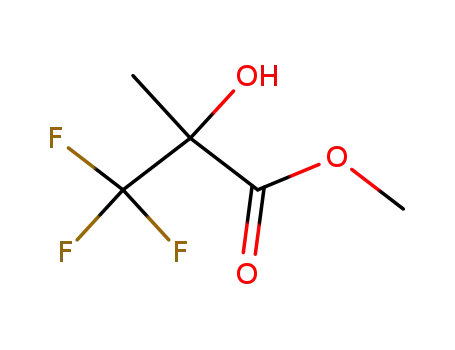 Molecular Structure of 337-16-6 (Propanoic acid, 3,3,3-trifluoro-2-hydroxy-2-methyl-, methyl ester)