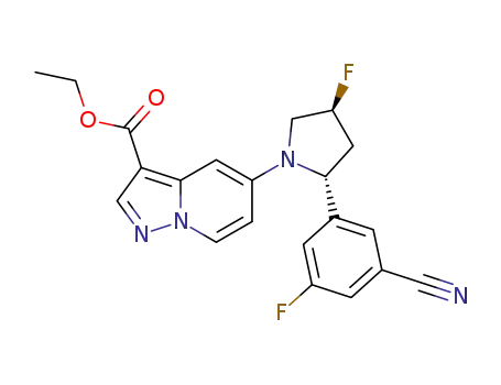 ethyl 5-((2R,4S)-2-(3-cyano-5-fluorophenyl)-4-fluoropyrrolidin-1-yl)pyrazolo[1,5-a]pyridine-3-carboxylate