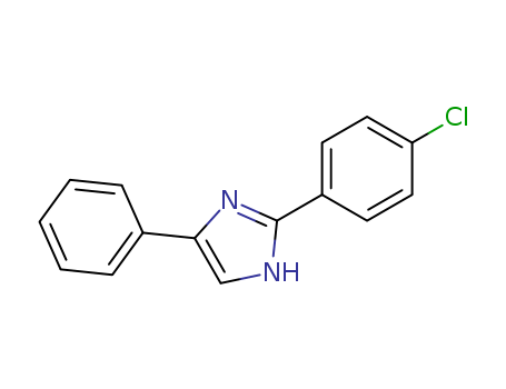 Molecular Structure of 100558-20-1 (1H-Imidazole, 2-(4-chlorophenyl)-4-phenyl-)