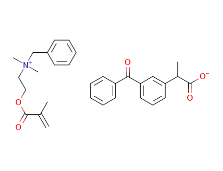 Molecular Structure of 1345856-44-1 (N,N-dimethyl-N-benzyl-N-(2-methacryloyloxyethyl)ammonium ketoprofenate)