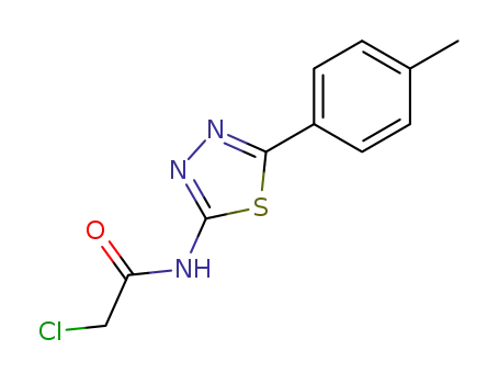 Molecular Structure of 111750-57-3 (Acetamide, 2-chloro-N-[5-(4-methylphenyl)-1,3,4-thiadiazol-2-yl]-)