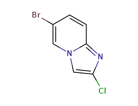 Molecular Structure of 851916-84-2 (IMidazo[1,2-a]pyridine, 6-broMo-2-chloro-)