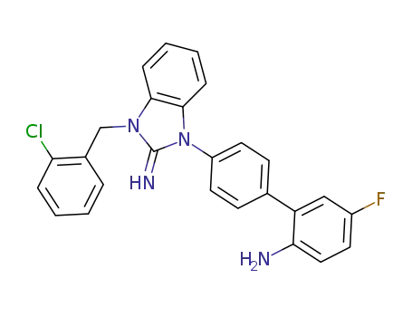4'-[3-(2-chloro-benzyl)-2-imino-2,3-dihydro-benzoimidazol-1-yl]-5-fluoro-biphenyl-2-ylamine