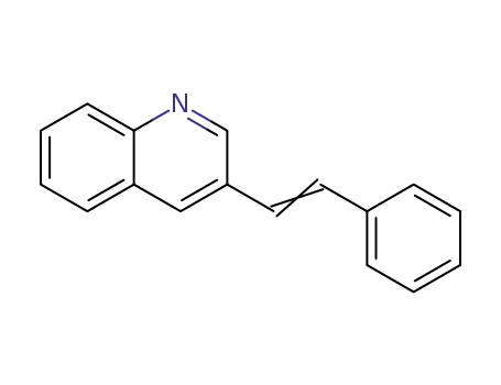 Molecular Structure of 143157-04-4 (Quinoline, 3-(2-phenylethenyl)-)