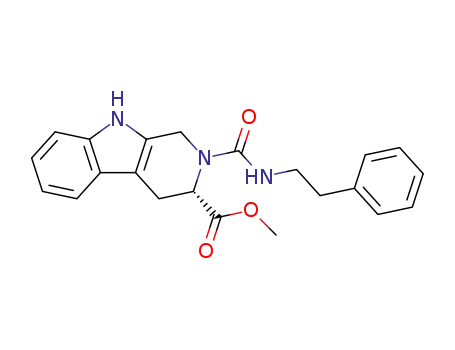 Molecular Structure of 1346787-36-7 ((S)-methyl 2-(phenethylcarbamoyl)-2,3,4,9-tetrahydro-1H-pyrido[3,4-b]indole-3-carboxylate)