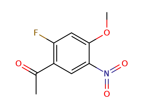Molecular Structure of 1414877-12-5 (1-(2-fluoro-4-methoxy-5-nitro-phenyl)-ethanone)