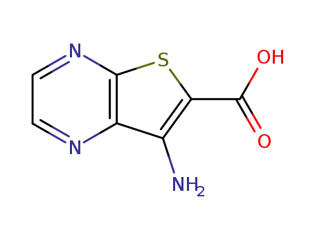 Molecular Structure of 56881-31-3 (7-AMINOTHIENO[2,3-B]PYRAZINE-6-CARBOXYLIC ACID)