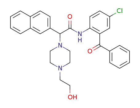 N-(2-benzoyl-4-chlorophenyl)-2-[4-(2-hydroxyethyl)piperazin-1-yl]-2-(naphthalen-2-yl)acetamide