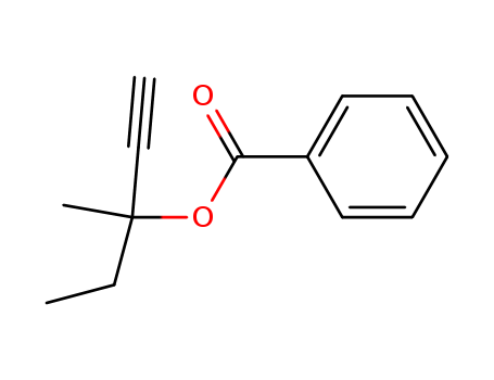Molecular Structure of 102586-14-1 (1-Pentyn-3-ol,3-methyl-, 3-benzoate)
