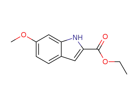 Molecular Structure of 15050-04-1 (6-Methoxy-1H-indole-2-carboxylic acid ethyl ester)