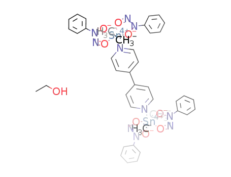 Molecular Structure of 1606128-89-5 ([μ-(4,4'-bipyridine){Me<sub>2</sub>Sn(cupferron)<sub>2</sub>}<sub>2</sub>]*EtOH)