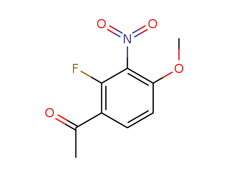 Molecular Structure of 1414877-13-6 (1-(2-fluoro-4-methoxy-3-nitro-phenyl)-ethanone)