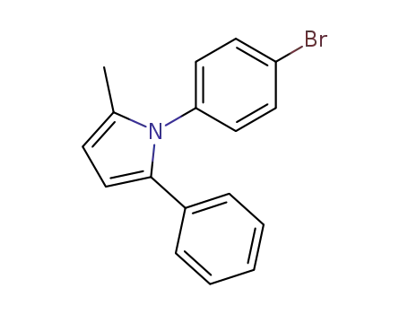 Molecular Structure of 26165-82-2 (1-(4-bromophenyl)-2-methyl-5-phenyl-1H-pyrrole)