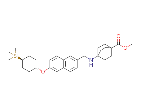 methyl 4-((6-(trans-4-(trimethylsilyl)cyclohexyloxy)naphthalen-2-yl)methylamino)bicyclo[2.2.2]octane-1-carboxylate