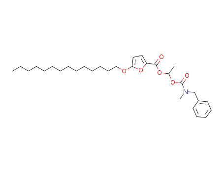1-(benzyl(methyl)carbamoyloxy)ethyl 5-(tetradecyloxy)furan-2-carboxylate