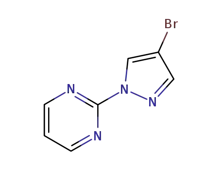 Molecular Structure of 857641-46-4 (2-(4-BROMO-1H-PYRAZOL-1-YL)PYRIMIDINE)