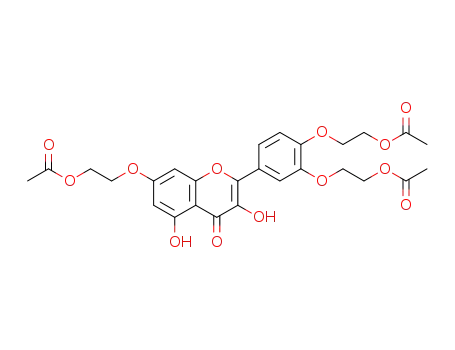 Molecular Structure of 1429915-87-6 (3',4',7-tri-O-(2-acetoxyethoxy)quercetin)