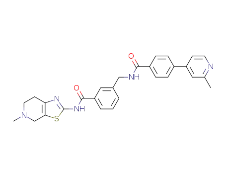 3-[4-(2-picoline-4-yl)-benzamidomethyl]-N-(5-methyl-4,5,6,7-tetrahydro-thiazolo[5,4-c]pyridin-2-yl)-benzamide