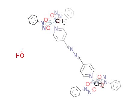 Molecular Structure of 1606128-91-9 ([μ-(1,4-bis(4-pyridyl)-2,3-diaza-1,3-butadiene){Me<sub>2</sub>Sn(cupferron)<sub>2</sub>}<sub>2</sub>]*MeOH)