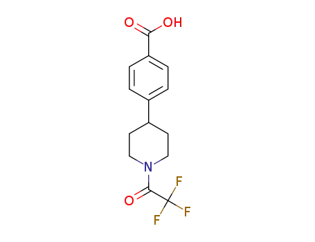 Molecular Structure of 1376437-09-0 (4-[1-(trifluoroacetyl)piperidin-4-yl]benzoic acid)