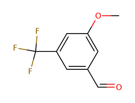 Molecular Structure of 56723-86-5 (3-METHOXY-5-(TRIFLUOROMETHYL)BENZALDEHYDE)