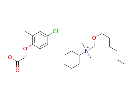 Molecular Structure of 1616668-05-3 (cyclohexylhexyloxymethyldimethylammonium 4-chloro-2-methylphenoxyacetate)