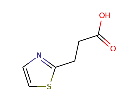 Molecular Structure of 144163-65-5 (3-(2-THIAZOLYL)PROPIONIC ACID)
