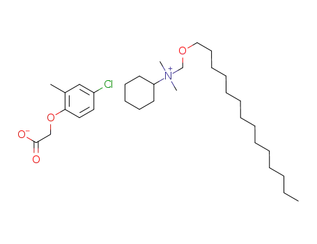 Molecular Structure of 1616668-10-0 (cyclohexyldimethyltetradecyloxymethylammonium 4-chloro-2-methylphenoxyacetate)