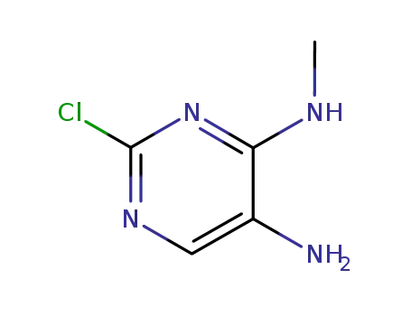 Molecular Structure of 17587-95-0 (2-chloro-N4-methylpyrimidine-4,5-diamine)