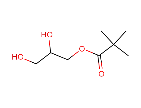 Molecular Structure of 58006-14-7 (Propanoic acid, 2,2-dimethyl-, 2,3-dihydroxypropyl ester)