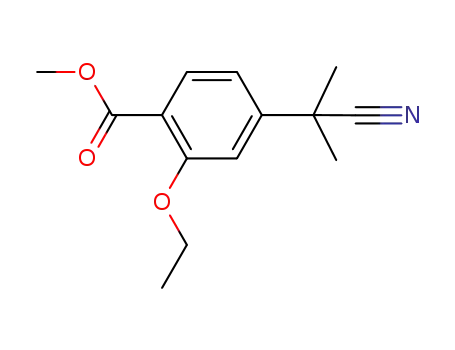 Molecular Structure of 870007-42-4 (4-(CYANO-DIMETHYL-METHYL)-2-ETHOXY-BENZOIC ACID METHYL ESTER)
