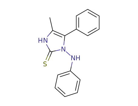 Molecular Structure of 150093-92-8 (2H-Imidazole-2-thione, 1,3-dihydro-4-methyl-5-phenyl-1-(phenylamino)-)