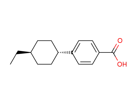 Molecular Structure of 87592-41-4 (4-(trans-4-Ethylcyclohexyl)benzoic acid)