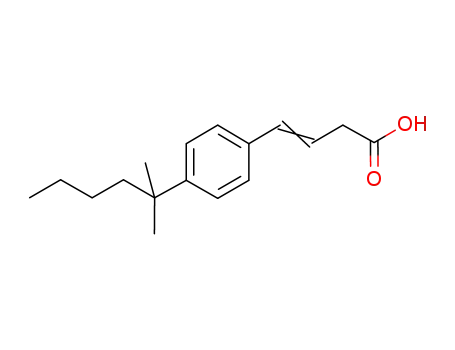 Molecular Structure of 742698-42-6 (3-Butenoic acid, 4-[4-(1,1-dimethylpentyl)phenyl]-)